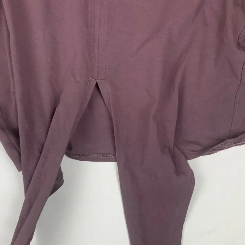 Lululemon size 6 wrap waist heather Purple Long-Sleeve Top athletic